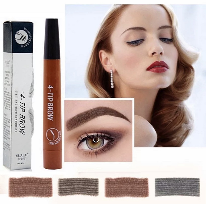 Microblading Tattoo Eyebrow Pen Waterproof Fork Tip Eyebrow 